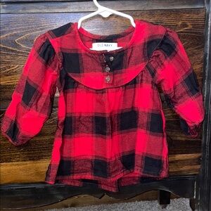 Old Navy Red and Black Buffalo Plaid Blouse